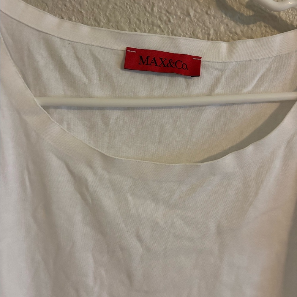 Max&Co Classic White Short Sleeve Top - Picture 2 of 4